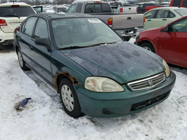 2HGEJ6679YH587849 - 2000 HONDA CIVIC LX GREEN photo 1