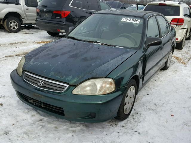 2HGEJ6679YH587849 - 2000 HONDA CIVIC LX GREEN photo 2