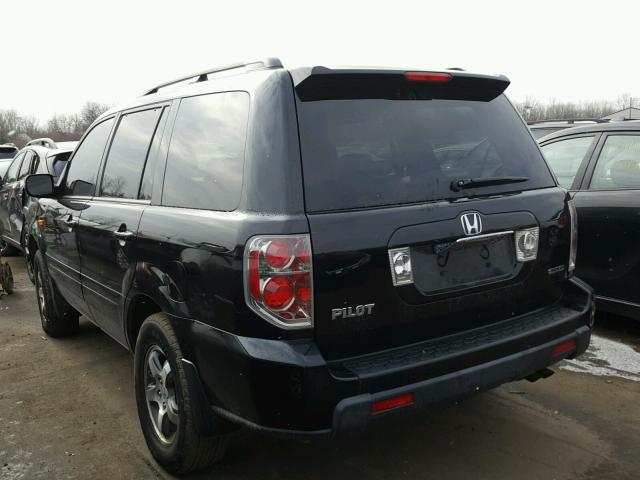 5FNYF18568B051183 - 2008 HONDA PILOT EXL BLACK photo 3