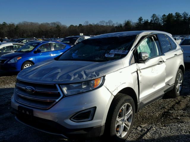 2FMPK4K91HBB91817 - 2017 FORD EDGE TITAN SILVER photo 2