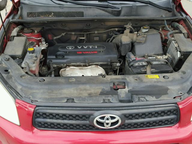 JTMBD35V175120065 - 2007 TOYOTA RAV4 RED photo 7