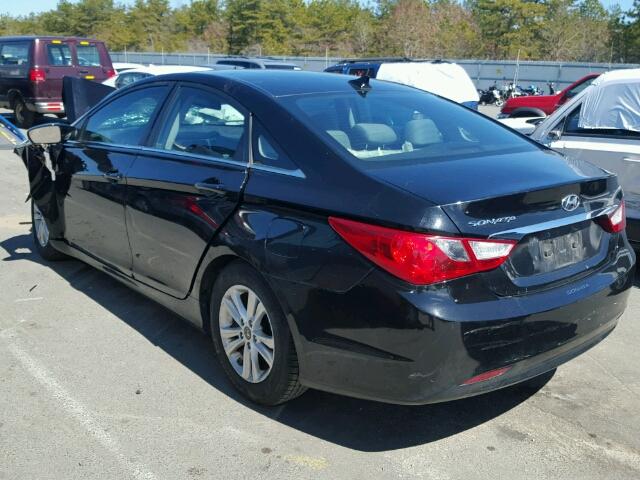 5NPEB4AC9DH624081 - 2013 HYUNDAI SONATA GLS BLACK photo 3