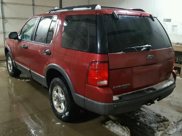 1FMZU73K13ZA95648 - 2003 FORD EXPLORER X RED photo 3