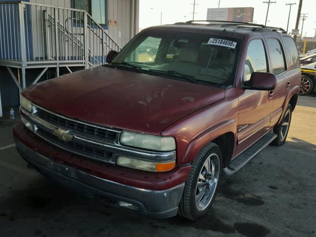 1GNEC13T72R173190 - 2002 CHEVROLET TAHOE C150 RED photo 2