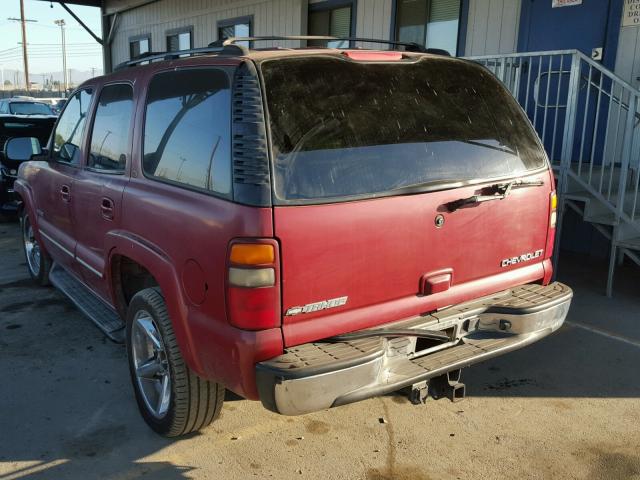 1GNEC13T72R173190 - 2002 CHEVROLET TAHOE C150 RED photo 3