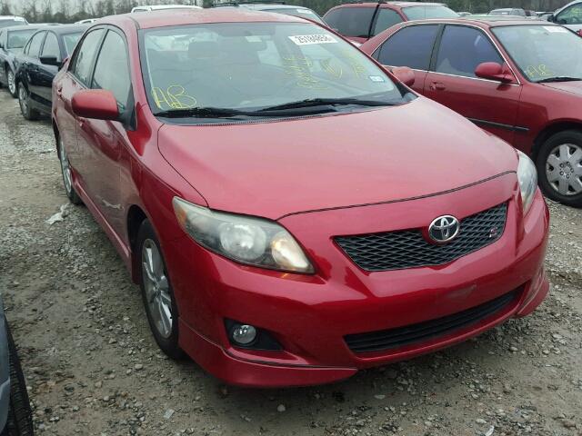 1NXBU40E99Z083641 - 2009 TOYOTA COROLLA BA RED photo 1