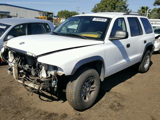 1B4HS38N42F210516 - 2002 DODGE DURANGO SP WHITE photo 2