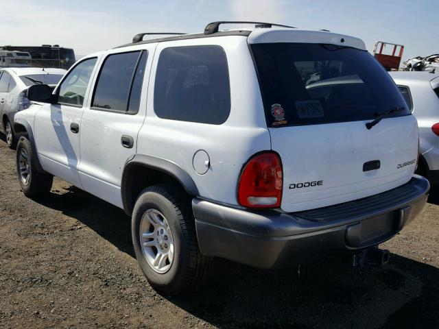 1B4HS38N42F210516 - 2002 DODGE DURANGO SP WHITE photo 3