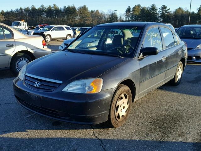 2HGES16531H576818 - 2001 HONDA CIVIC LX BLACK photo 2