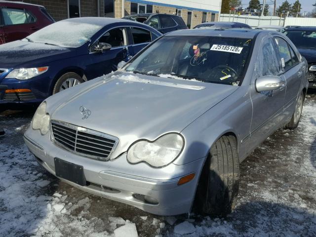 WDBRF81J24F479146 - 2004 MERCEDES-BENZ C 240 4MAT SILVER photo 2