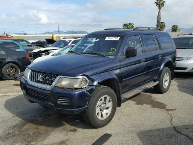 JA4MT31R23J045182 - 2003 MITSUBISHI MONTERO SP BLUE photo 2