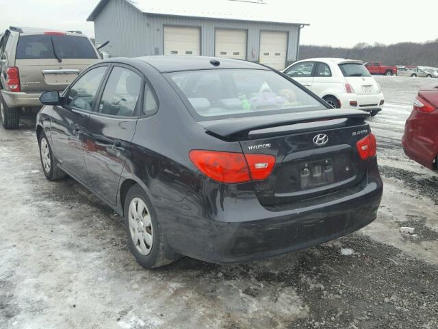 KMHDU46D67U135893 - 2007 HYUNDAI ELANTRA GL BLACK photo 3