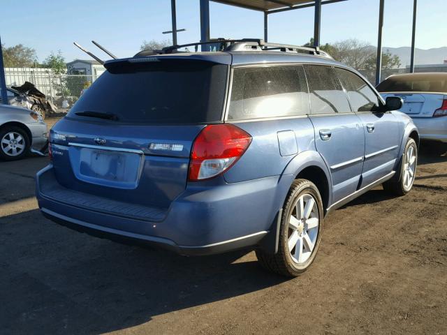 4S4BP62C887305159 - 2008 SUBARU OUTBACK 2. BLUE photo 4