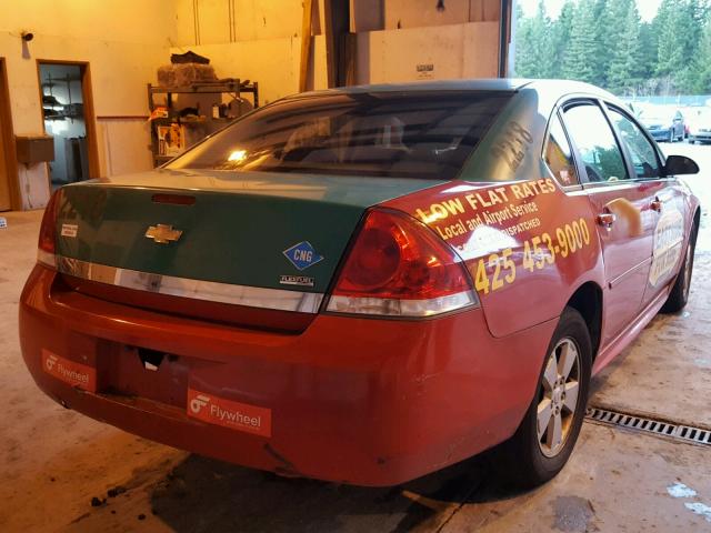 2G1WT57K991297687 - 2009 CHEVROLET IMPALA 1LT RED photo 4