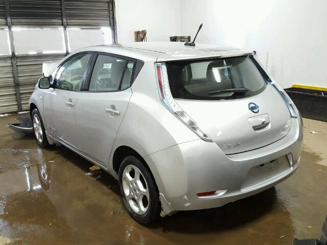 JN1AZ0CP9CT027237 - 2012 NISSAN LEAF SV SILVER photo 3