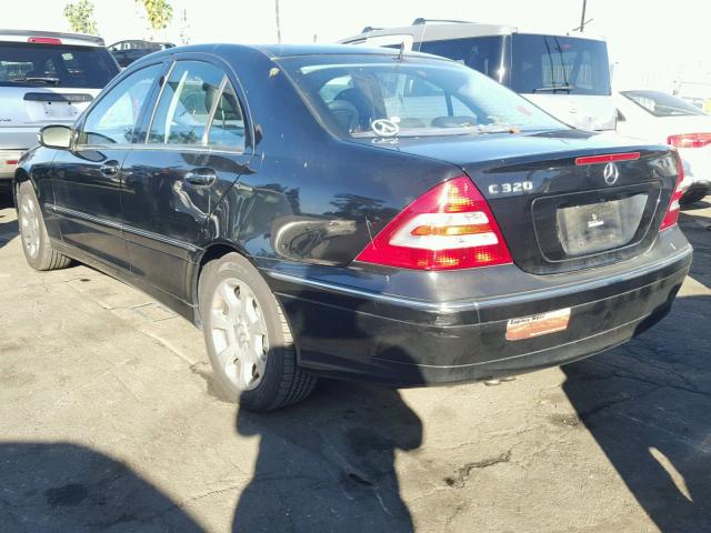 WDBRF64J35F603362 - 2005 MERCEDES-BENZ C 320 BLACK photo 3