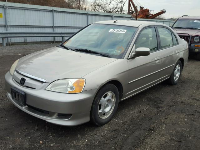 JHMES96693S028533 - 2003 HONDA CIVIC HYBR TAN photo 2