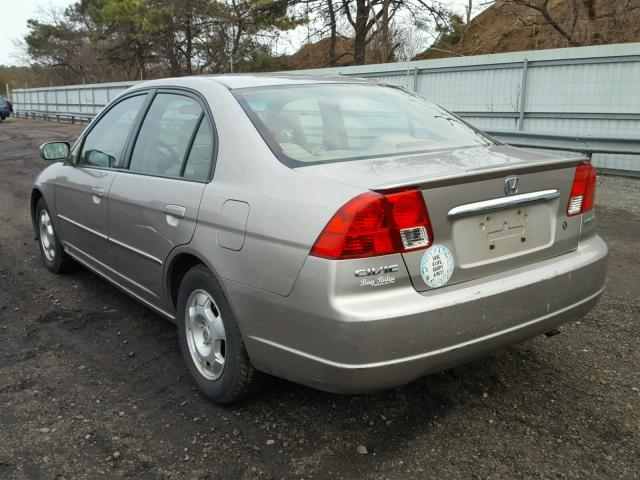 JHMES96693S028533 - 2003 HONDA CIVIC HYBR TAN photo 3