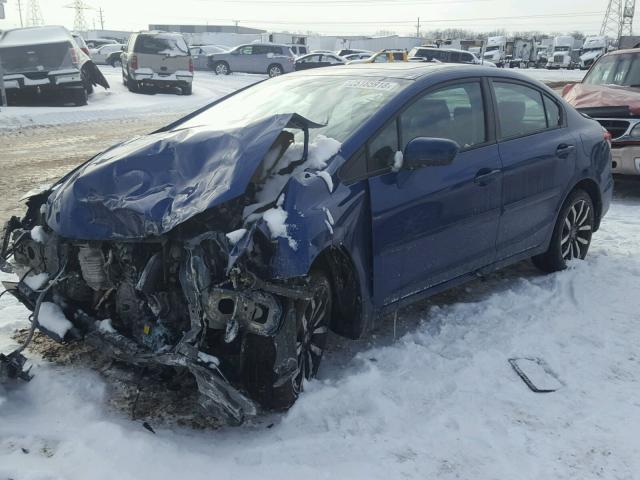 19XFB2F96FE037866 - 2015 HONDA CIVIC EXL BLUE photo 2