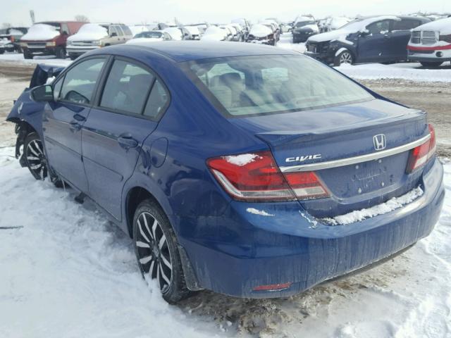 19XFB2F96FE037866 - 2015 HONDA CIVIC EXL 蓝色 照片 3