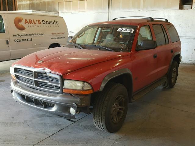 1B4HS38N42F123201 - 2002 DODGE DURANGO RED photo 2