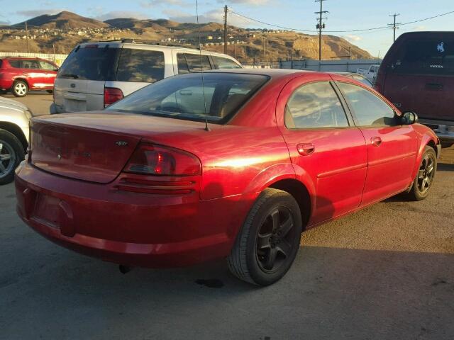 1B3EL46X42N298648 - 2002 DODGE STRATUS SE RED photo 4