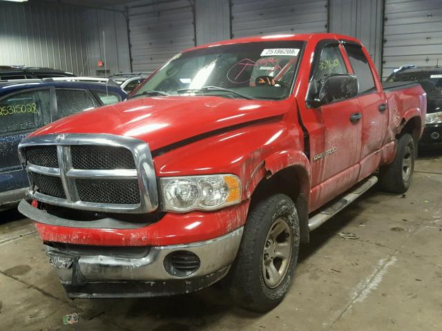 1D7HU18N95J599128 - 2005 DODGE RAM 1500 S RED photo 2