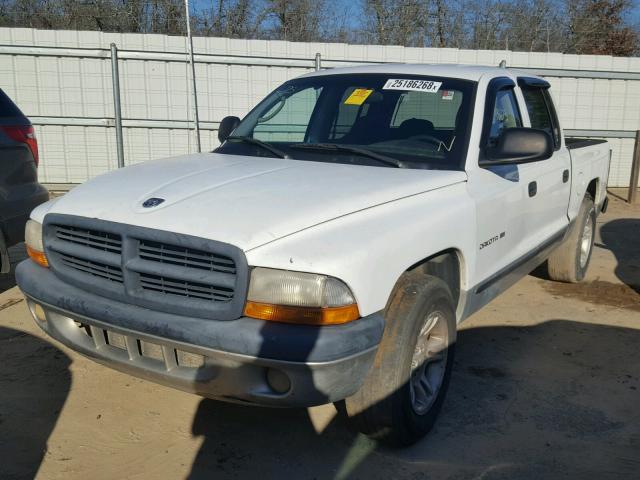 1B7HL2AN21S312844 - 2001 DODGE DAKOTA QUA WHITE photo 2