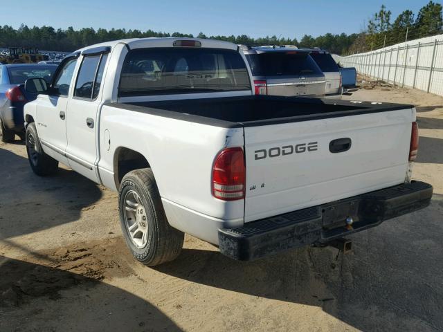 1B7HL2AN21S312844 - 2001 DODGE DAKOTA QUA WHITE photo 3