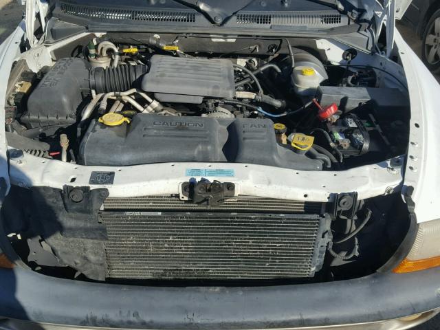 1B7HL2AN21S312844 - 2001 DODGE DAKOTA QUA WHITE photo 7