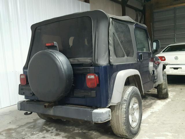 1J4FA29195P324023 - 2005 JEEP WRANGLER / BLUE photo 4