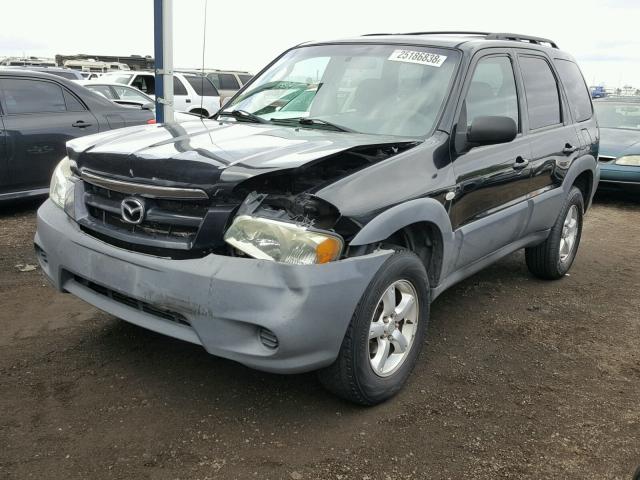 4F2YZ02ZX6KM36744 - 2006 MAZDA TRIBUTE I BLACK photo 2