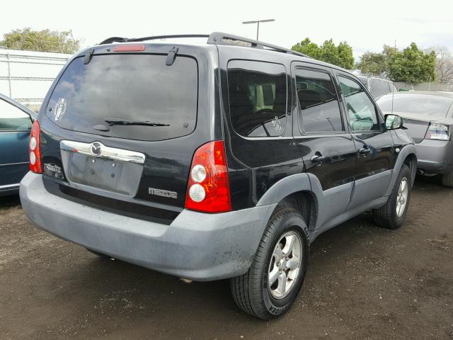 4F2YZ02ZX6KM36744 - 2006 MAZDA TRIBUTE I BLACK photo 4