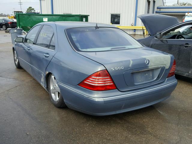 WDBNG75JX4A416180 - 2004 MERCEDES-BENZ S 500 BLUE photo 3