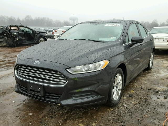 3FA6P0G79FR299530 - 2015 FORD FUSION S BLACK photo 2