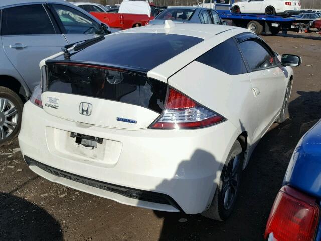 JHMZF1D47DS000322 - 2013 HONDA CR-Z WHITE photo 4