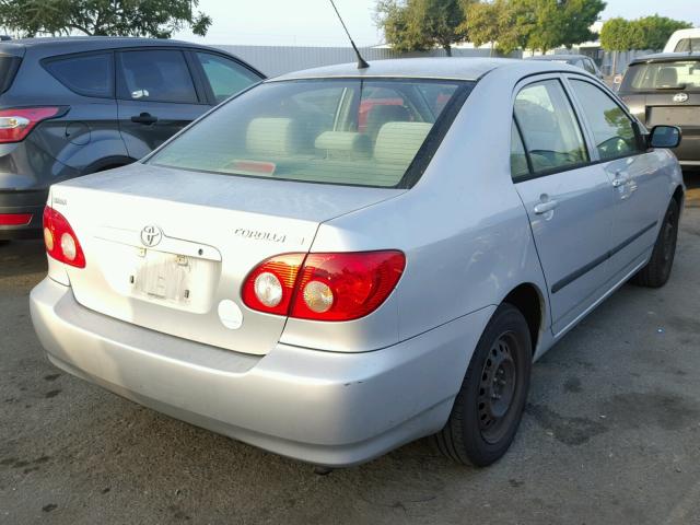 1NXBR32E05Z342570 - 2005 TOYOTA COROLLA CE SILVER photo 4