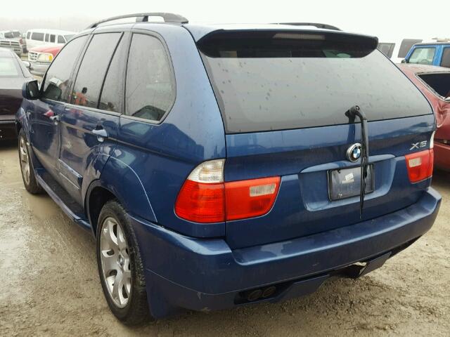 5UXFB335X3LH46246 - 2003 BMW X5 4.4I BLUE photo 3