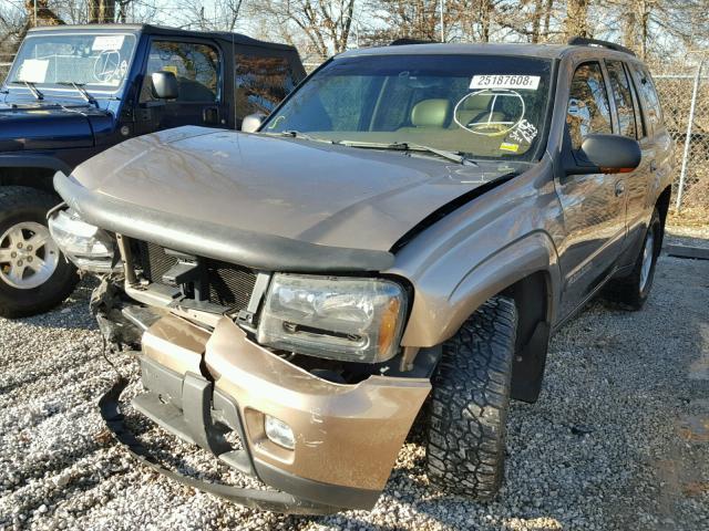 1GNDT13S932192322 - 2003 CHEVROLET TRAILBLAZE BROWN photo 2