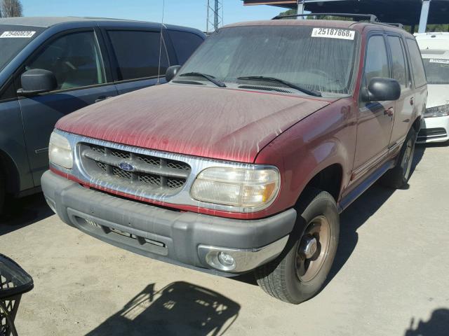 1FMDU73E7YUA90656 - 2000 FORD EXPLORER X RED photo 2