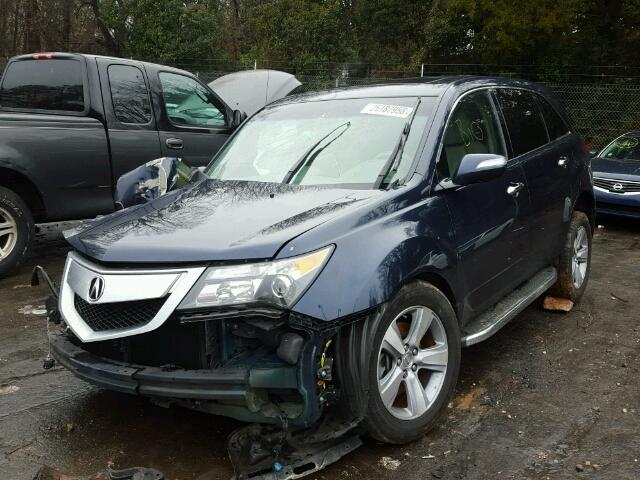 2HNYD2H27CH506458 - 2012 ACURA MDX BLUE photo 2