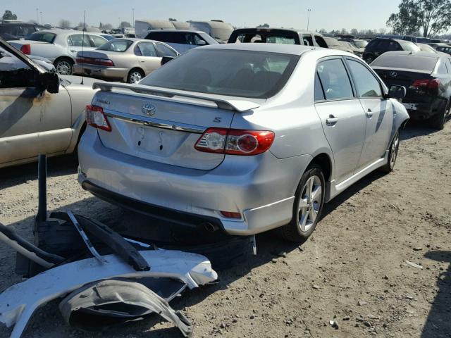 5YFBU4EE4DP139147 - 2013 TOYOTA COROLLA BA SILVER photo 4