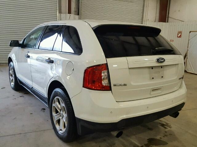 2FMDK3G94DBB64465 - 2013 FORD EDGE SE WHITE photo 3