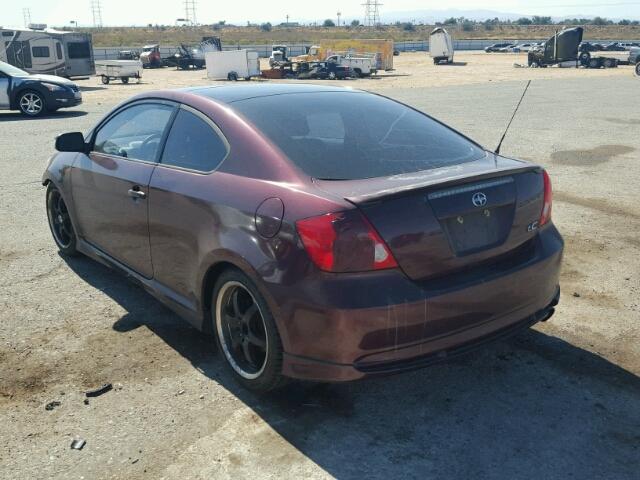 JTKDE177150052944 - 2005 TOYOTA SCION TC MAROON photo 3