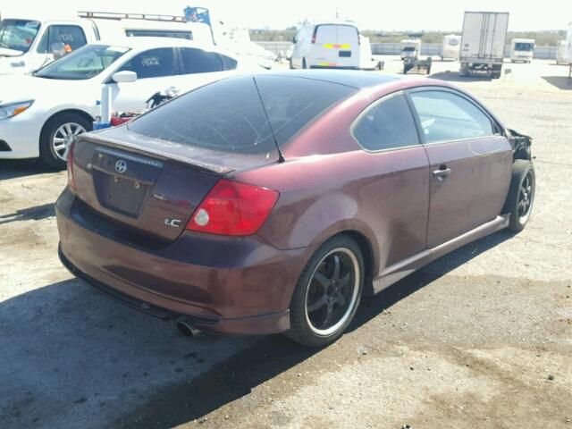 JTKDE177150052944 - 2005 TOYOTA SCION TC 栗色 照片 4