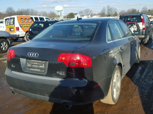 WAUDF78E26A264278 - 2006 AUDI A4 2.0T QU BLACK photo 4