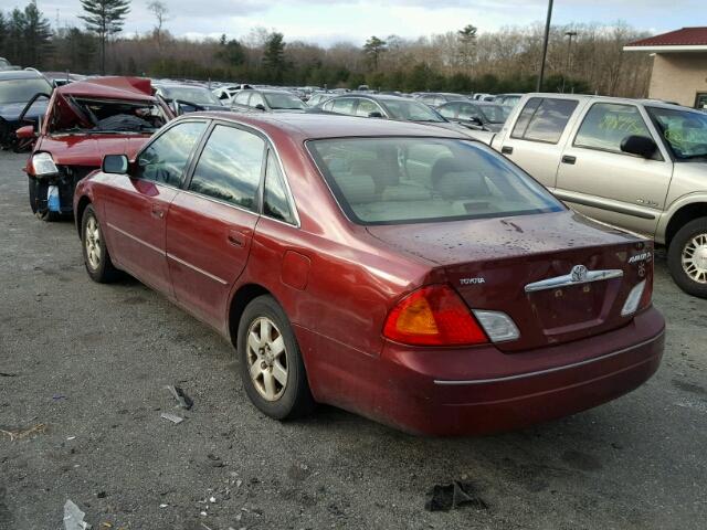 4T1BF28B5YU044682 - 2000 TOYOTA AVALON XL RED photo 3