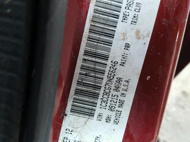 1C3CCBCG7DN556246 - 2013 CHRYSLER 200 LIMITE RED photo 10