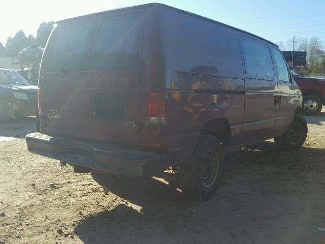 1FTNE24L73HA64453 - 2003 FORD ECONOLINE BURGUNDY photo 4