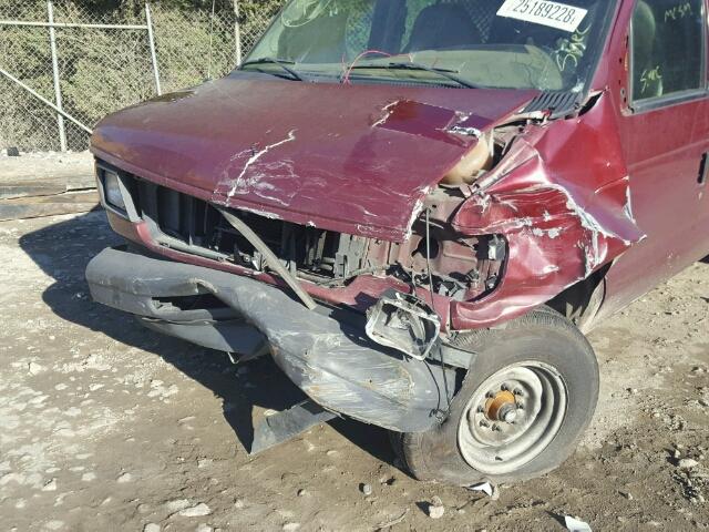 1FTNE24L73HA64453 - 2003 FORD ECONOLINE BURGUNDY photo 9